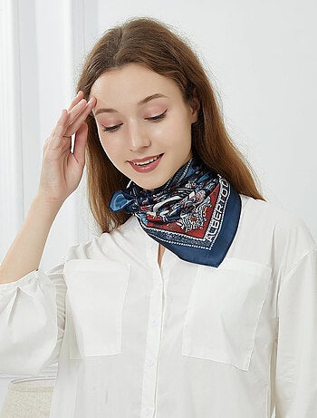 Pequeño Pañuelo de seda Bandana Horse Cléo