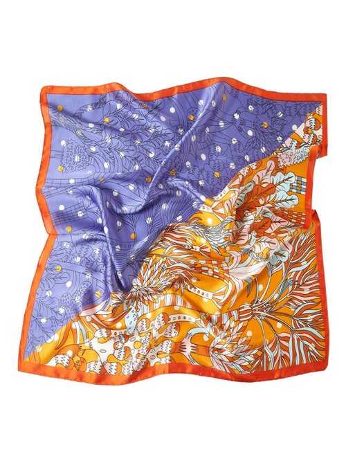 Pequeño Pañuelo de Seda Bigflower Cléo - Kiabi Pequeño Pañuelo de Seda Bigflower Cléo - Kiabi