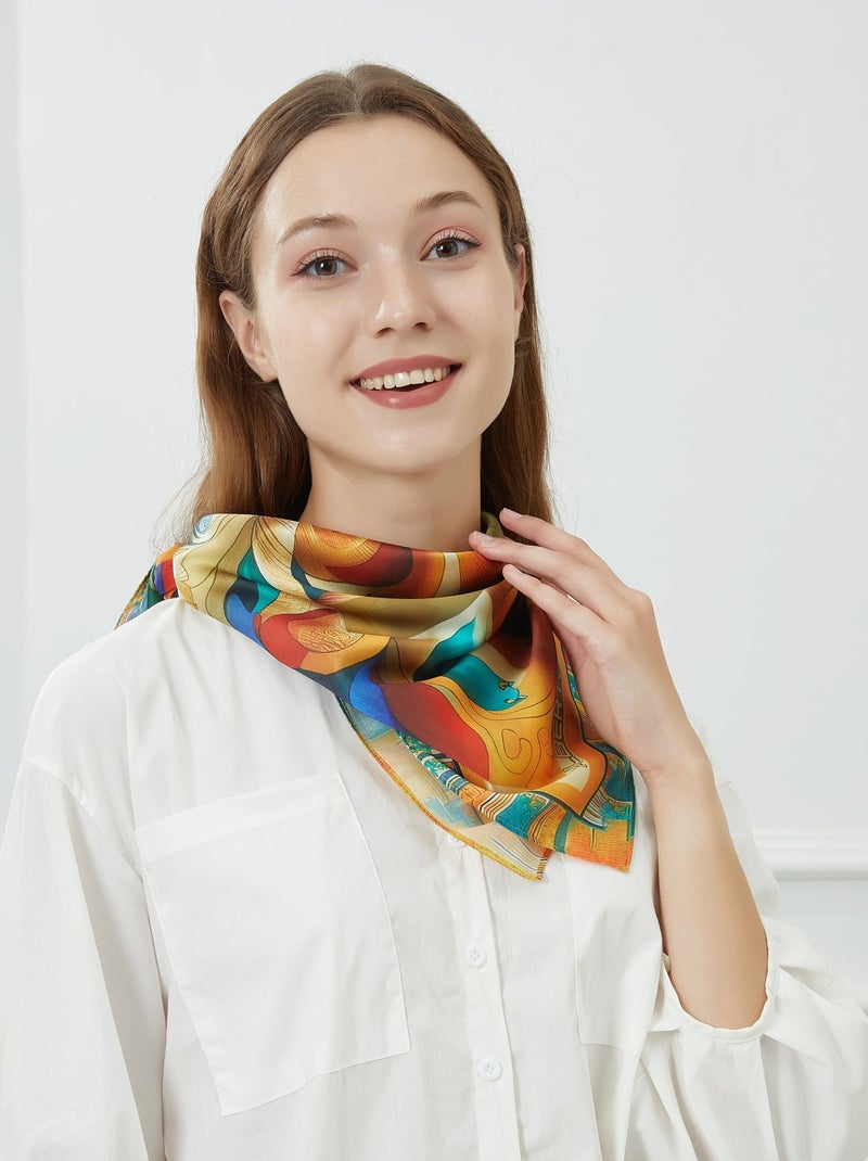 Pequeño Pañuelo de seda Dreaming Cléo Multicolor - Kiabi