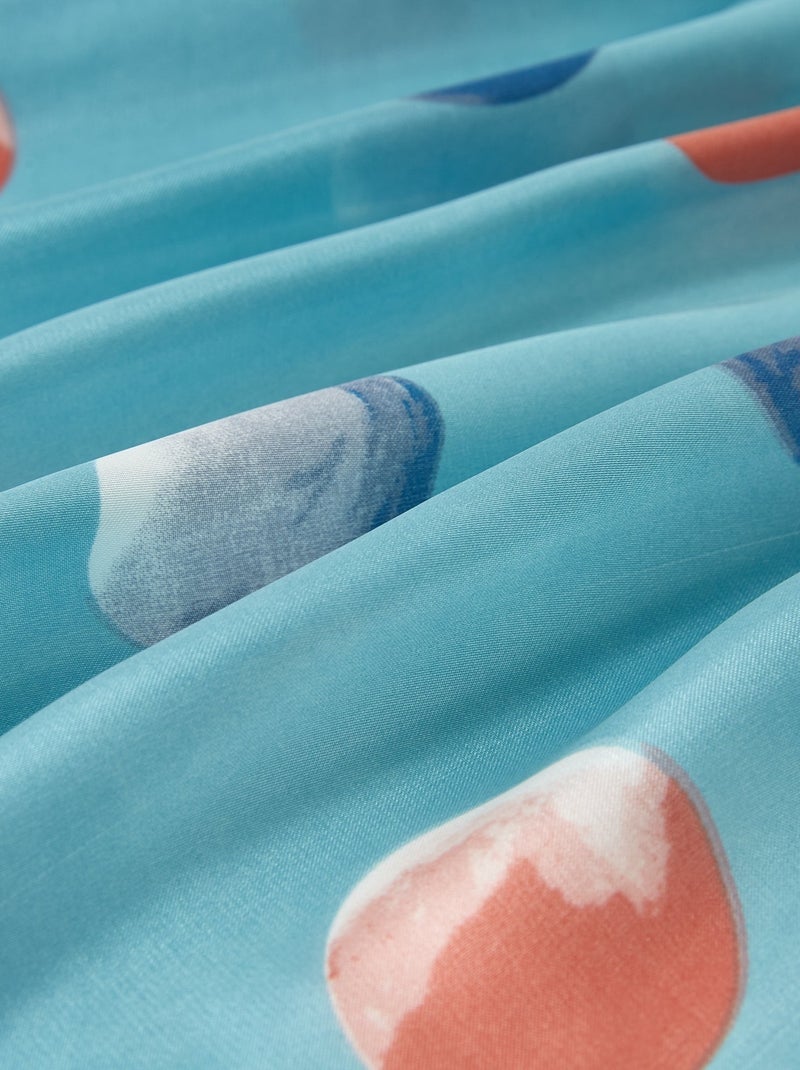 Pequeño Pañuelo de Seda Pétalo Cléo Azul - Kiabi