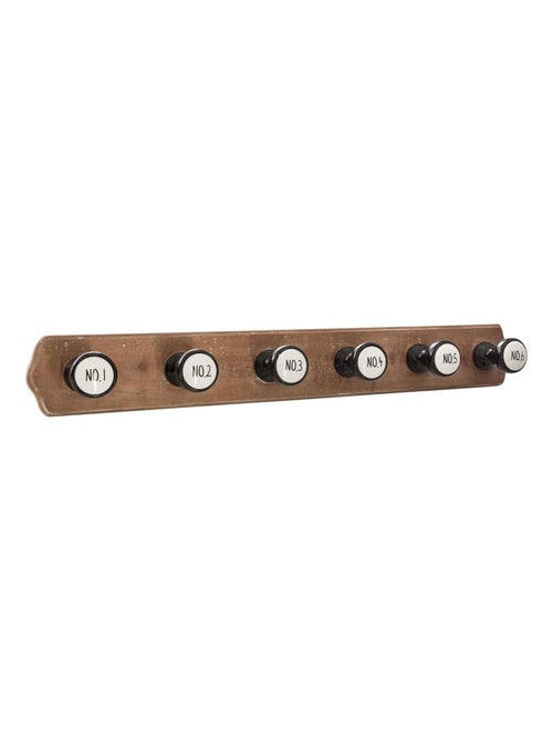 Perchero de madera con 6 ganchos - Kiabi
