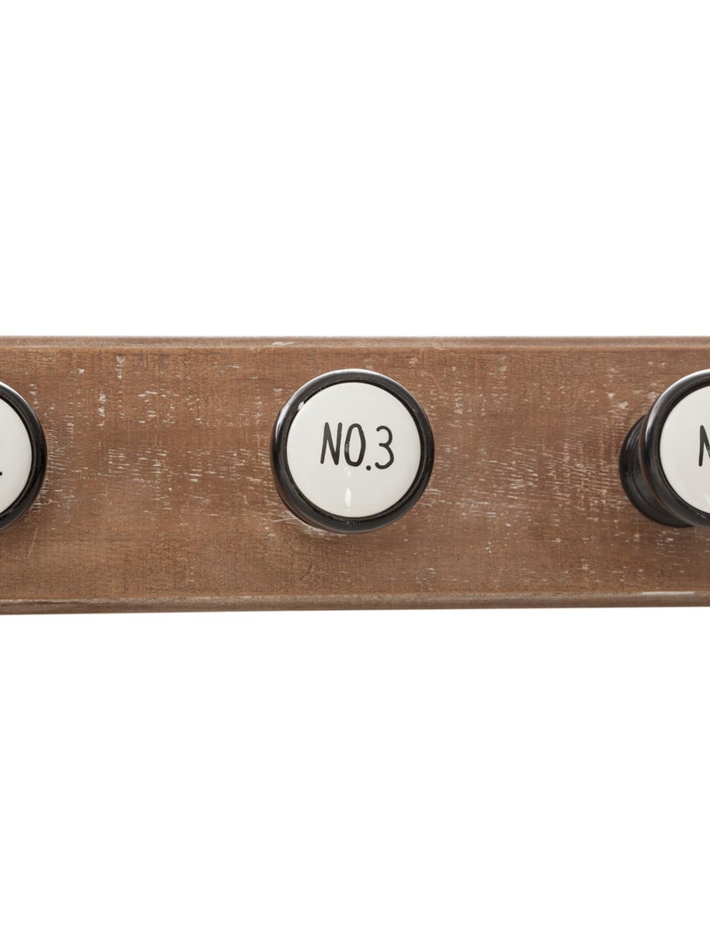 Perchero de madera con 6 ganchos Multicolor - Kiabi