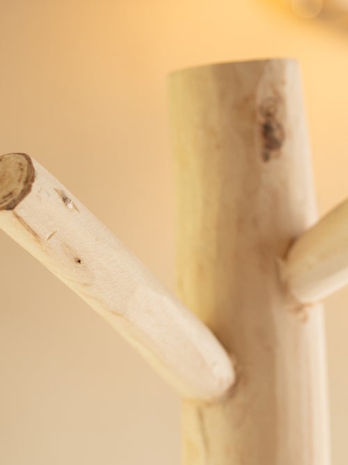 Perchero de madera natural sobre trípode - Kiabi