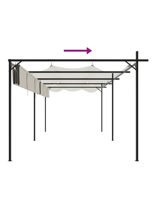 Pérgola con techo retráctil - Kiabi