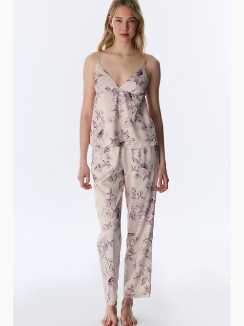 Petal pantalón de pijama de satén penti - Kiabi Petal pantalón de pijama de satén penti - Kiabi