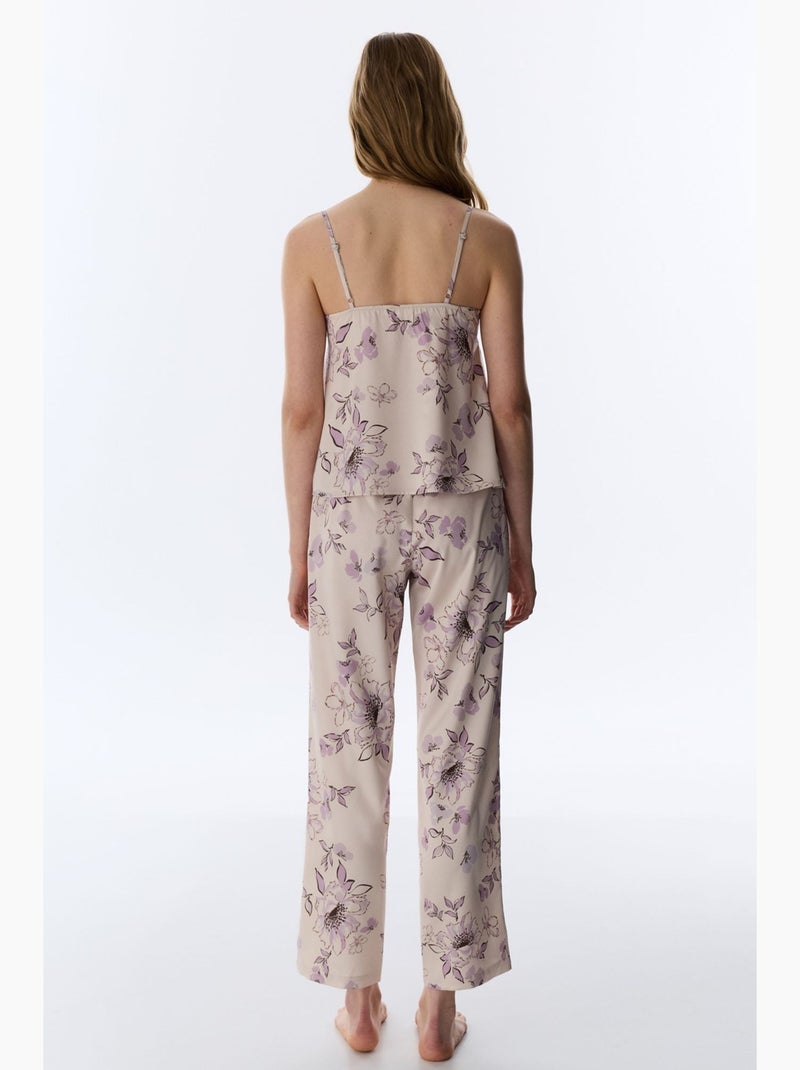 Petal pantalón de pijama de satén penti Beige natural - Kiabi