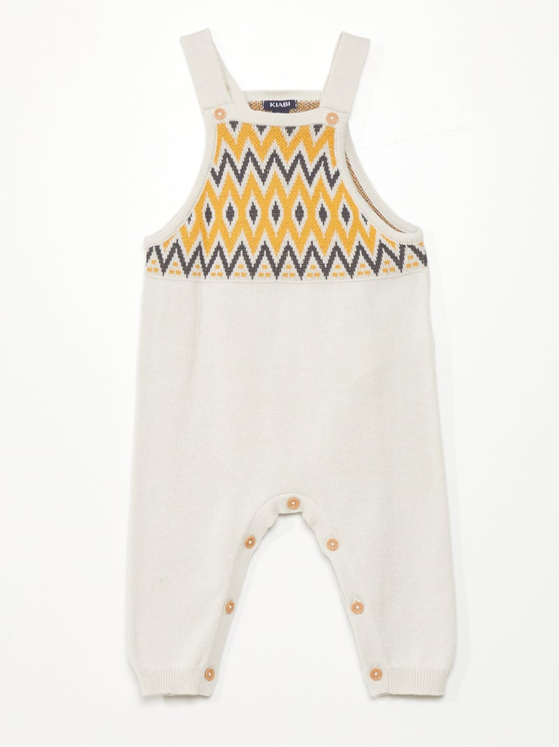 Peto con estampado de jacquard BEIGE - Kiabi
