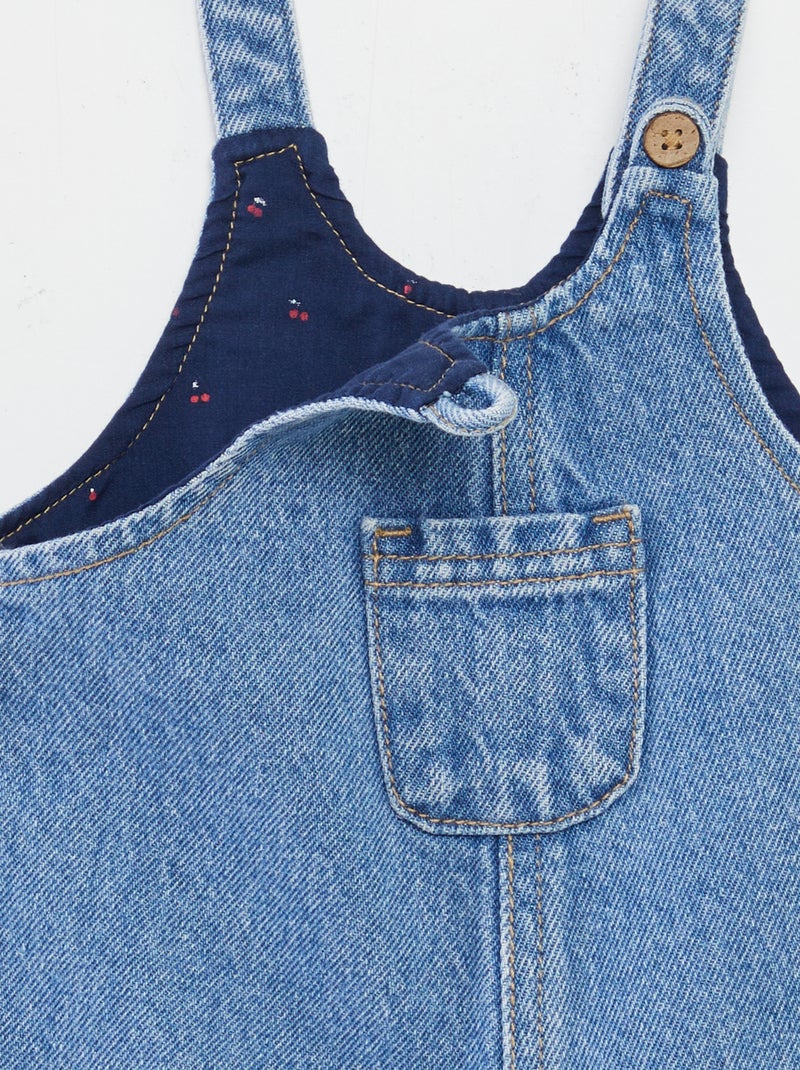 Peto corto con bolsillo en el pecho AZUL - Kiabi