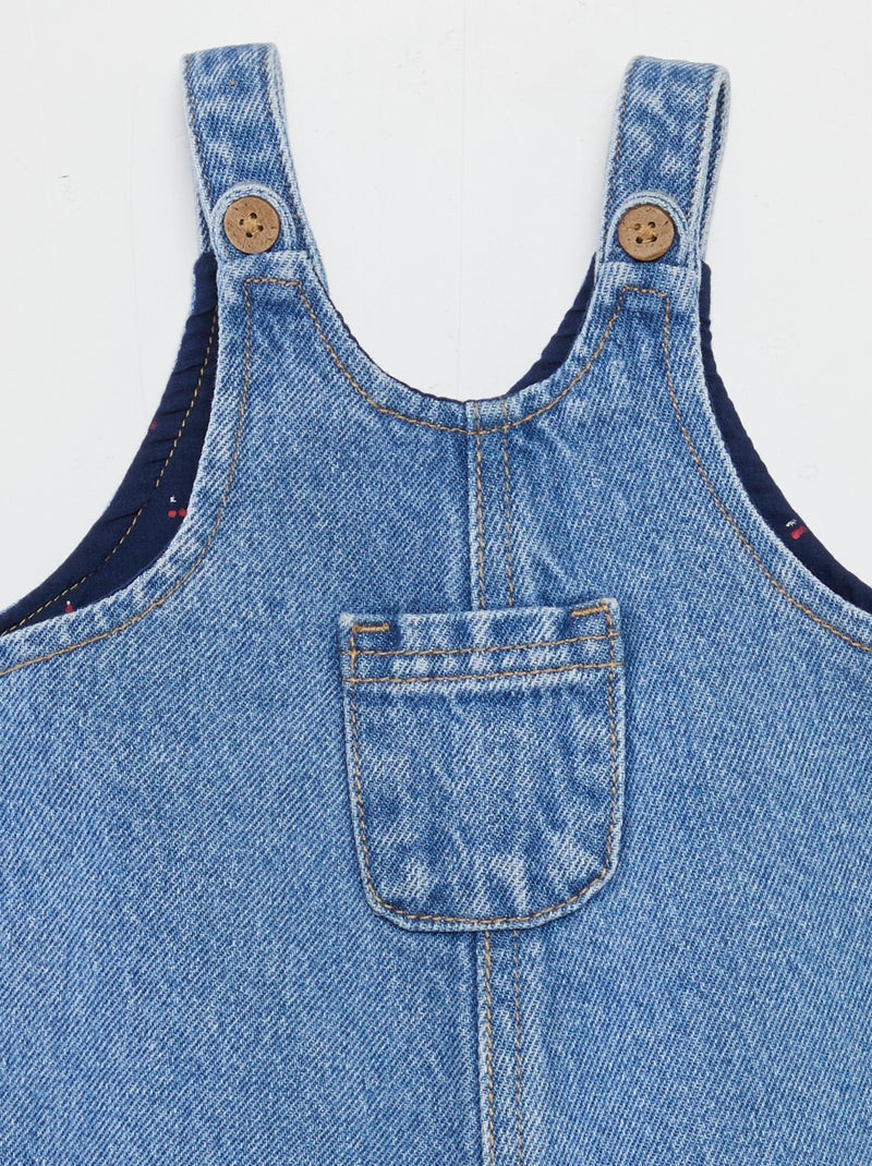 Peto corto con bolsillo en el pecho AZUL - Kiabi