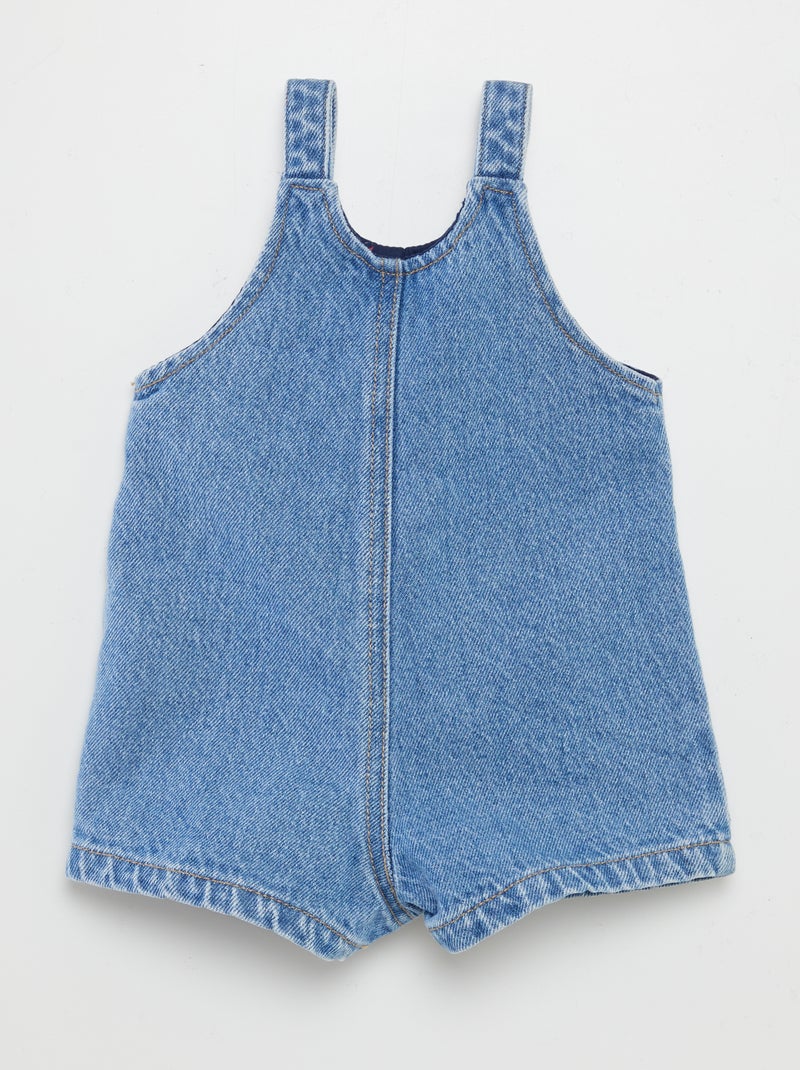 Peto corto con bolsillo en el pecho AZUL - Kiabi