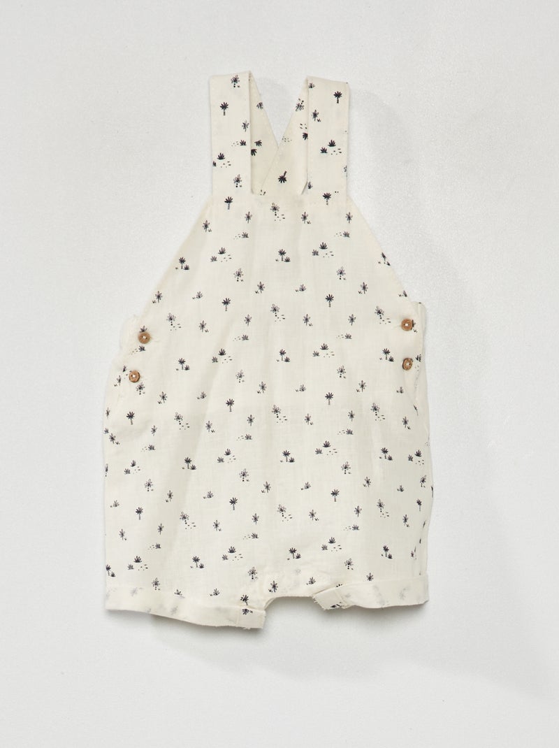 Peto corto con tirantes regulables BLANCO - Kiabi
