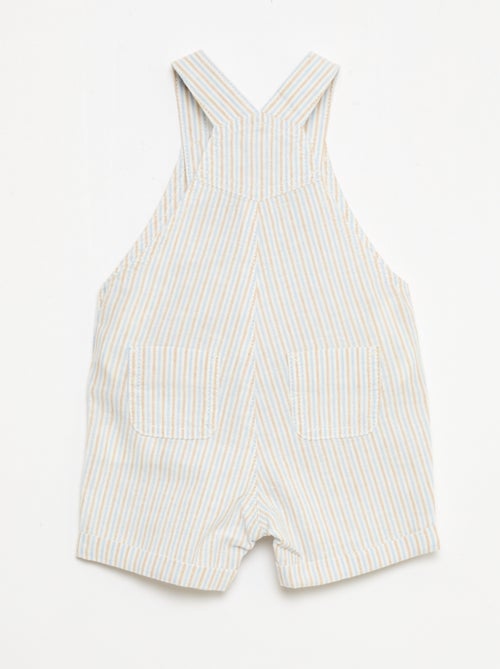 Peto corto de lino mezclado a rayas - Kiabi