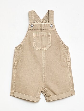 Peto corto denim de algodón liso