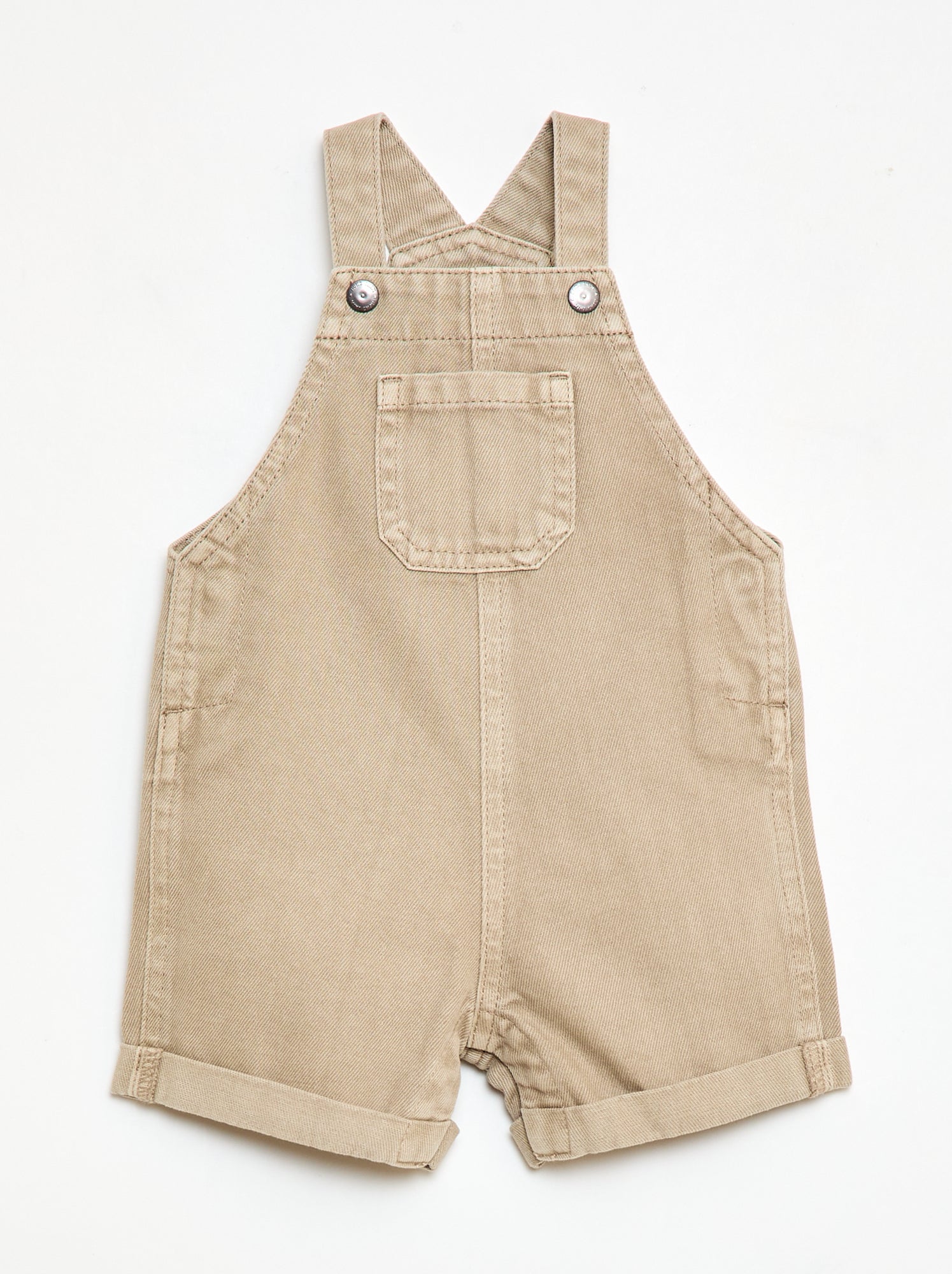 Peto corto denim de algodón liso