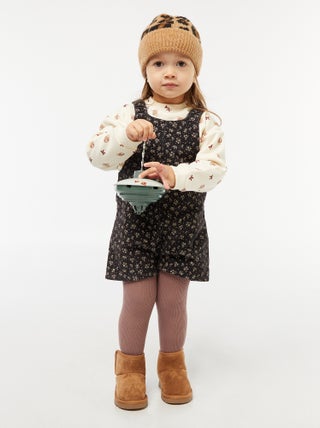 Peto corto estampado de terciopelo