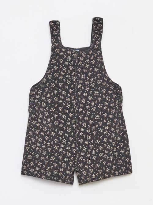 Peto corto estampado de terciopelo - Kiabi