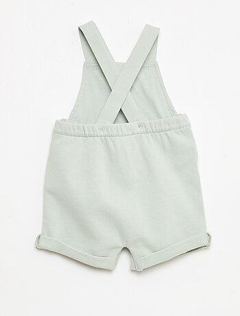 Peto corto felpa con tirantes de algodón