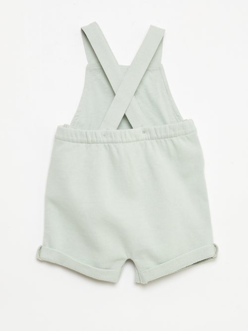 Peto corto felpa con tirantes de algodón - Kiabi