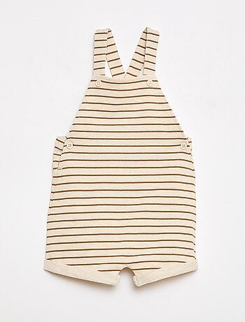 Peto corto felpa con tirantes de algodón