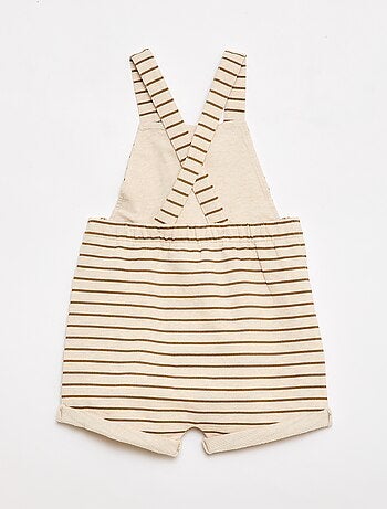 Peto corto felpa con tirantes de algodón