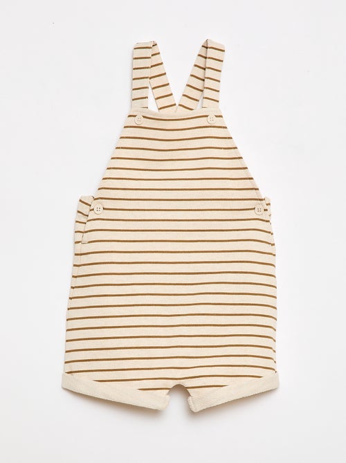 Peto corto felpa con tirantes de algodón - Kiabi