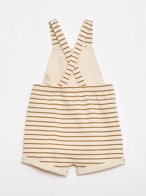 Peto corto felpa con tirantes de algodón - Kiabi