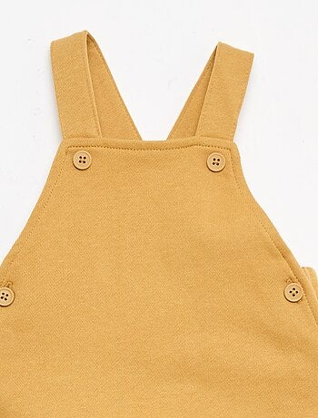 Peto corto felpa con tirantes de algodón