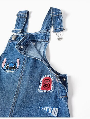Peto corto vaquero con bordado de stitch