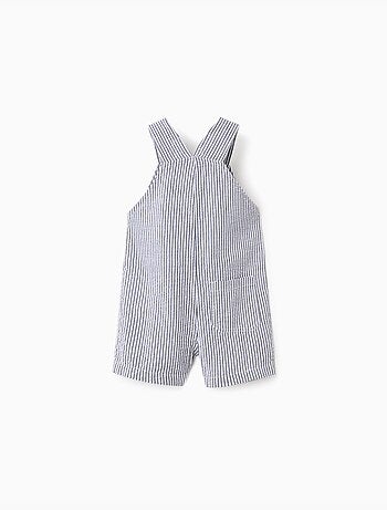 Peto de algodón a rayas con bolsillos