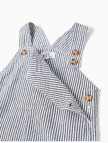 Peto de algodón a rayas con bolsillos