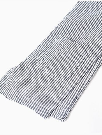 Peto de algodón a rayas con bolsillos