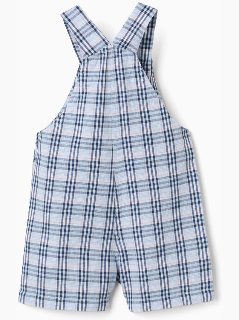 Peto de algodón con estampado a cuadros B&S Azul oscuro - Kiabi