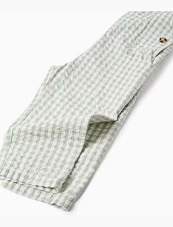 Peto de algodón con estampado Vichy B&S