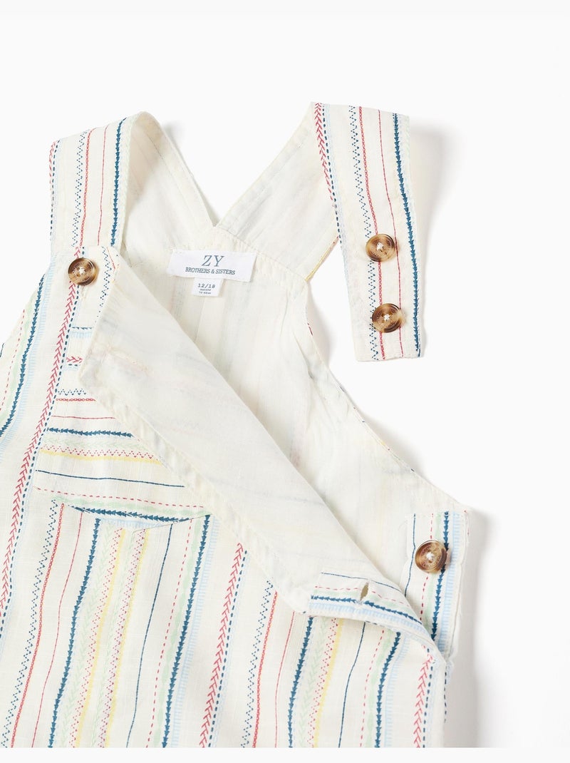 Peto de algodón con rayas étnicas B&S Blanco - Kiabi