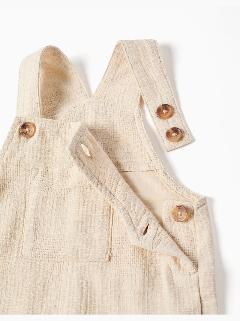 Peto de algodón dobby con bolsillos Blanco - Kiabi