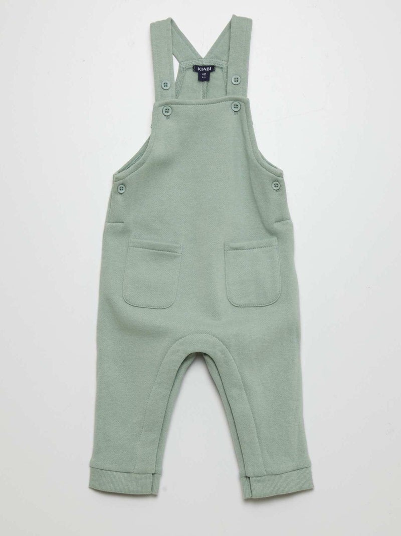 Peto de chándal con tirantes ajustables VERDE - Kiabi