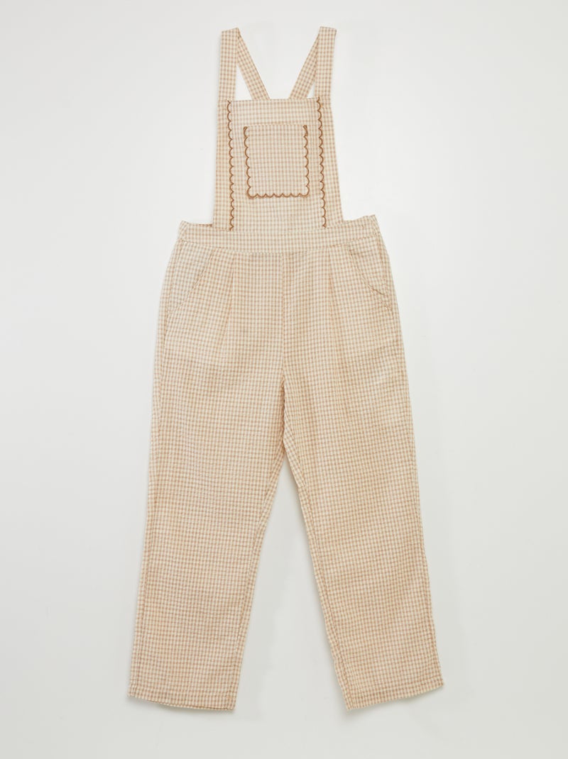 Peto de cuadros BEIGE - Kiabi