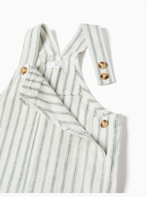 Peto de lino a rayas con bolsillos - Kiabi