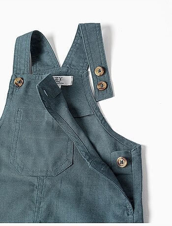 Peto de lino y algodón con bolsillos