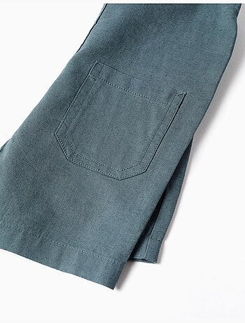 Peto de lino y algodón con bolsillos