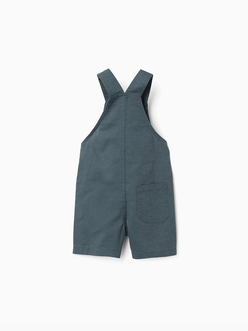 Peto de lino y algodón con bolsillos Azul Azul - Kiabi