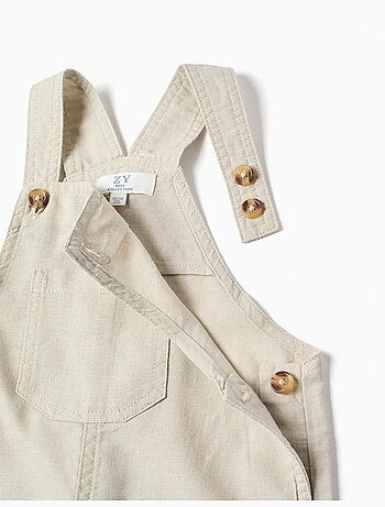 Peto de lino y algodón con bolsillos