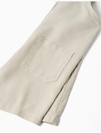 Peto de lino y algodón con bolsillos