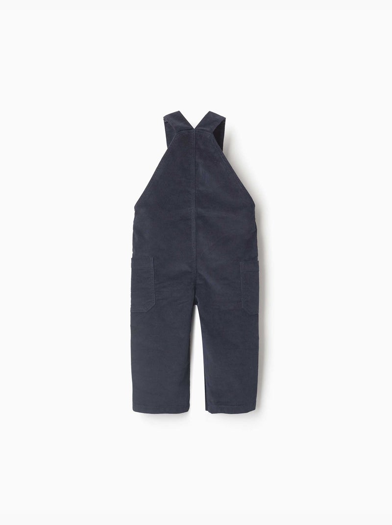 Peto de pana con bolsillos cargo Azul oscuro - Kiabi