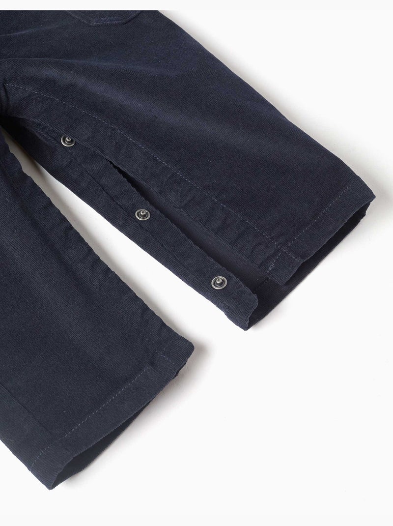 Peto de pana con bolsillos cargo Azul oscuro - Kiabi