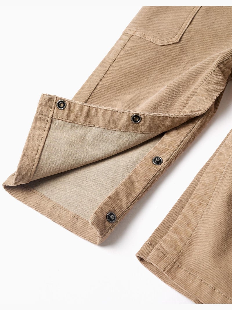 Peto de pana con bolsillos cargo Beige - Kiabi