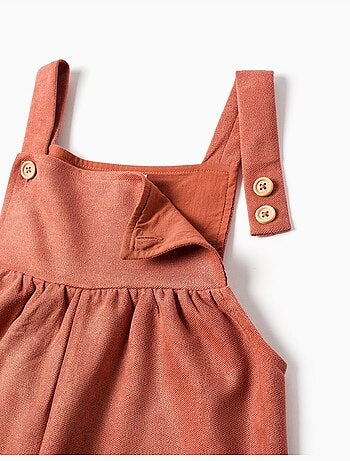 Peto de pierna ancha de punto interlock con bolsillos