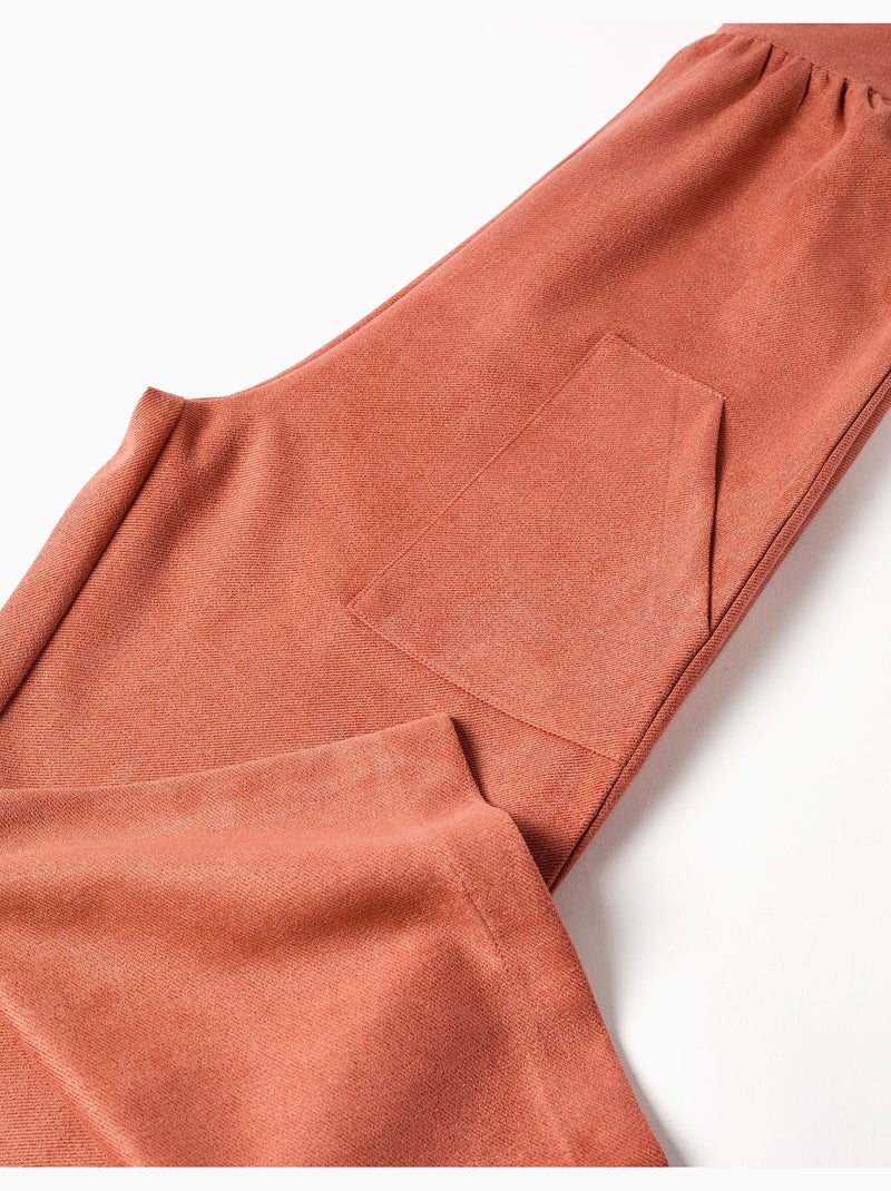 Peto de pierna ancha de punto interlock con bolsillos Marrón - Kiabi