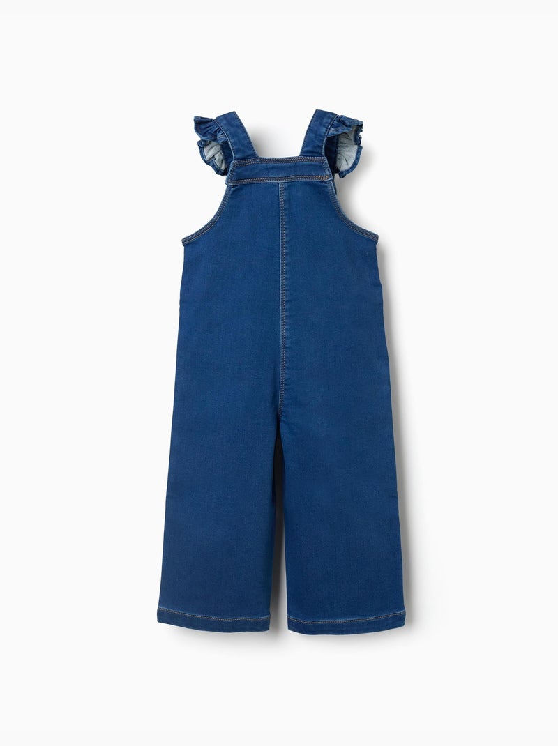 Peto de pierna ancha vaquero con bolsillos Azul Azul - Kiabi