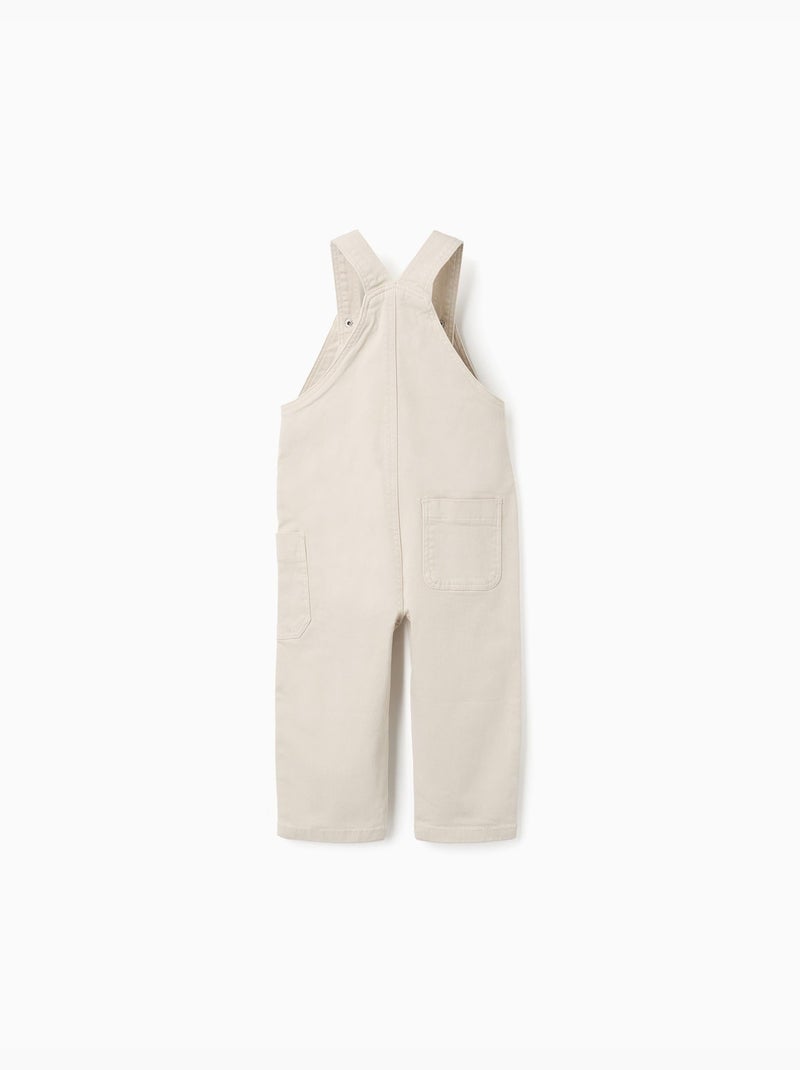 Peto de sarga con bolsillo cargo Beige claro - Kiabi